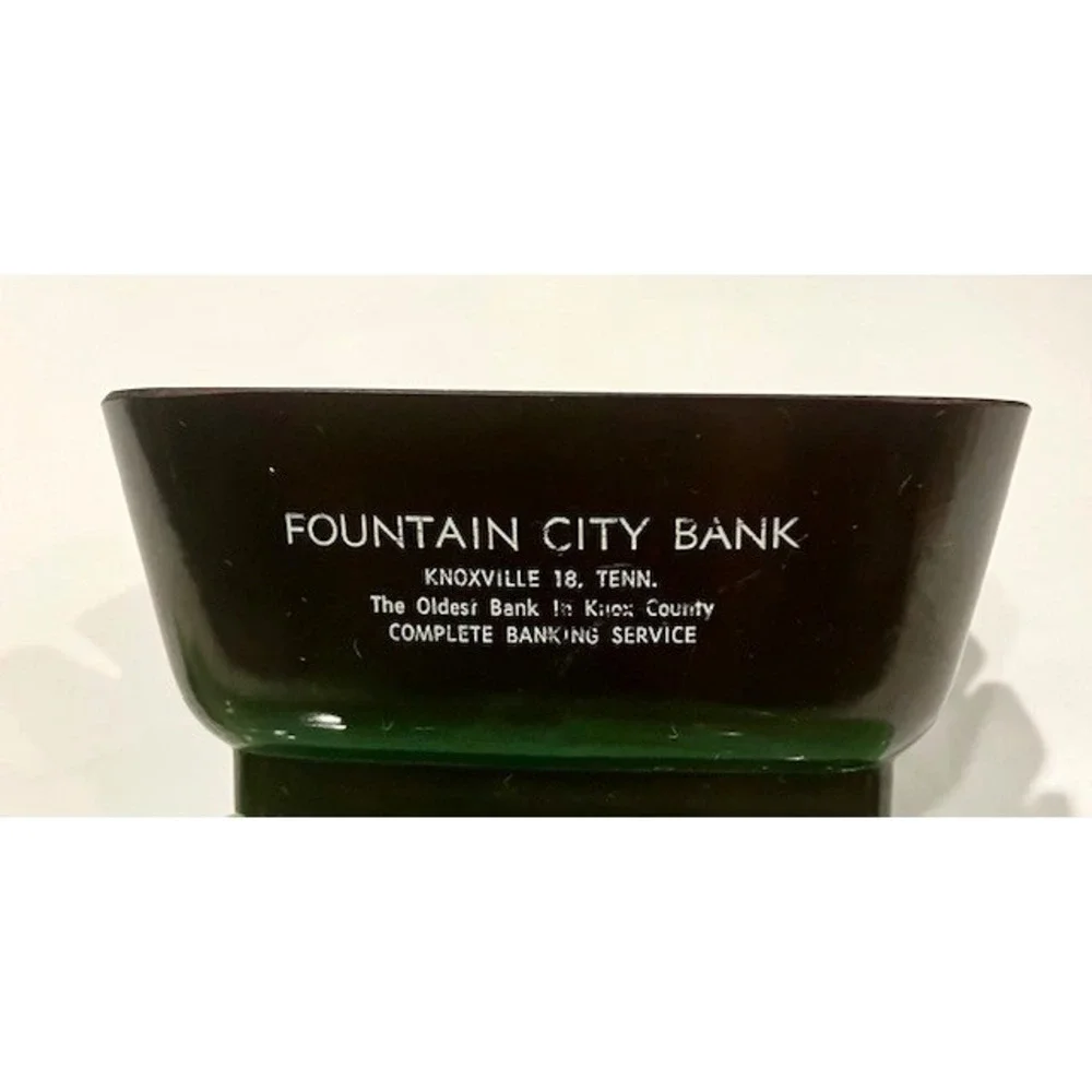 Knoxville Tennessee Fountain City Bank Plastic Ash Tray SAF-T- DISH ASH TRAY